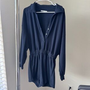 Abercrombie Navy Long Sleeve Romper